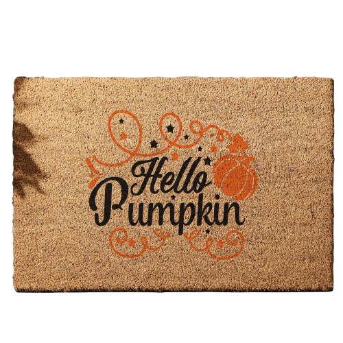 Coir Doormat MK1 Hello Pumpkin 01