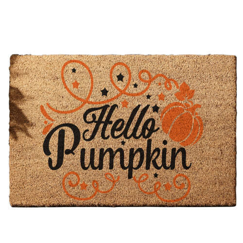 Coir Doormat MK1 Hello Pumpkin 01