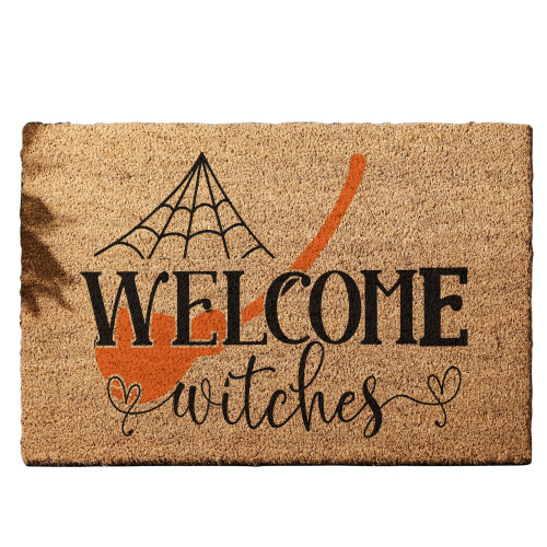 Coir Doormat MK1 Welcome witches 01