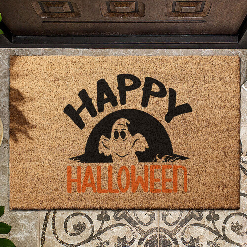 Coir Doormat MK2 Happy Halloween 01