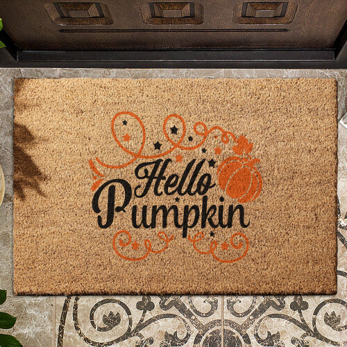 Coir Doormat MK2 Hello Pumpkin 01