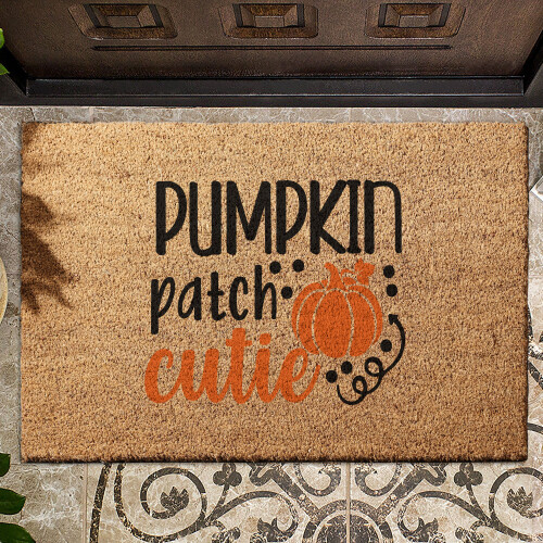 Coir Doormat MK2 Pumpkin patch cutie 01