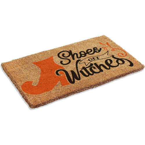 Coir Doormat MK3 Shoes off witches 01