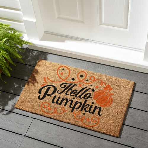 Coir Doormat MK4 Hello Pumpkin 01