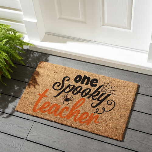 Coir Doormat MK4 One spooky teacher 01