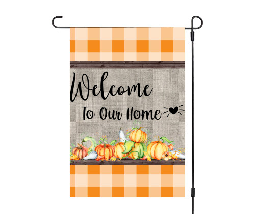 Garden Flag PSD Mockup Main Wellcome to Our Home