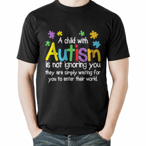 T Shirt Mockup 1 A Child With Autism Not Ignoring You