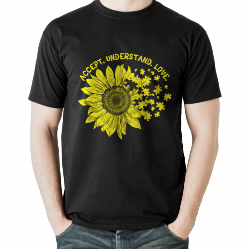 T Shirt Mockup 1 Accept Understand Love Autism Awareness