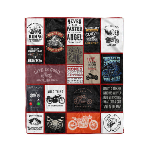 Order #93181 Motorcycle 03 All Season Plus Size Quilt Blanket MK