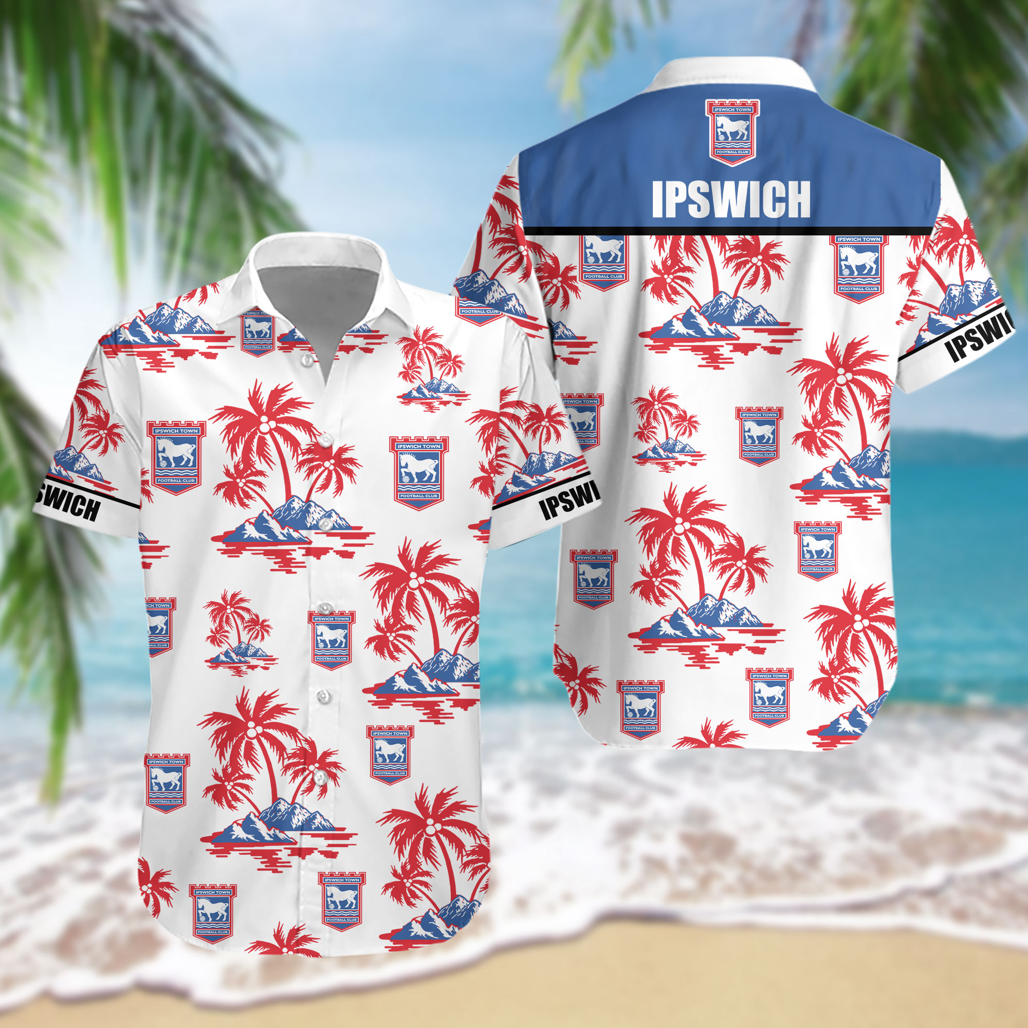 HOT EPL Ipswich Town FC Tropical Shirt2