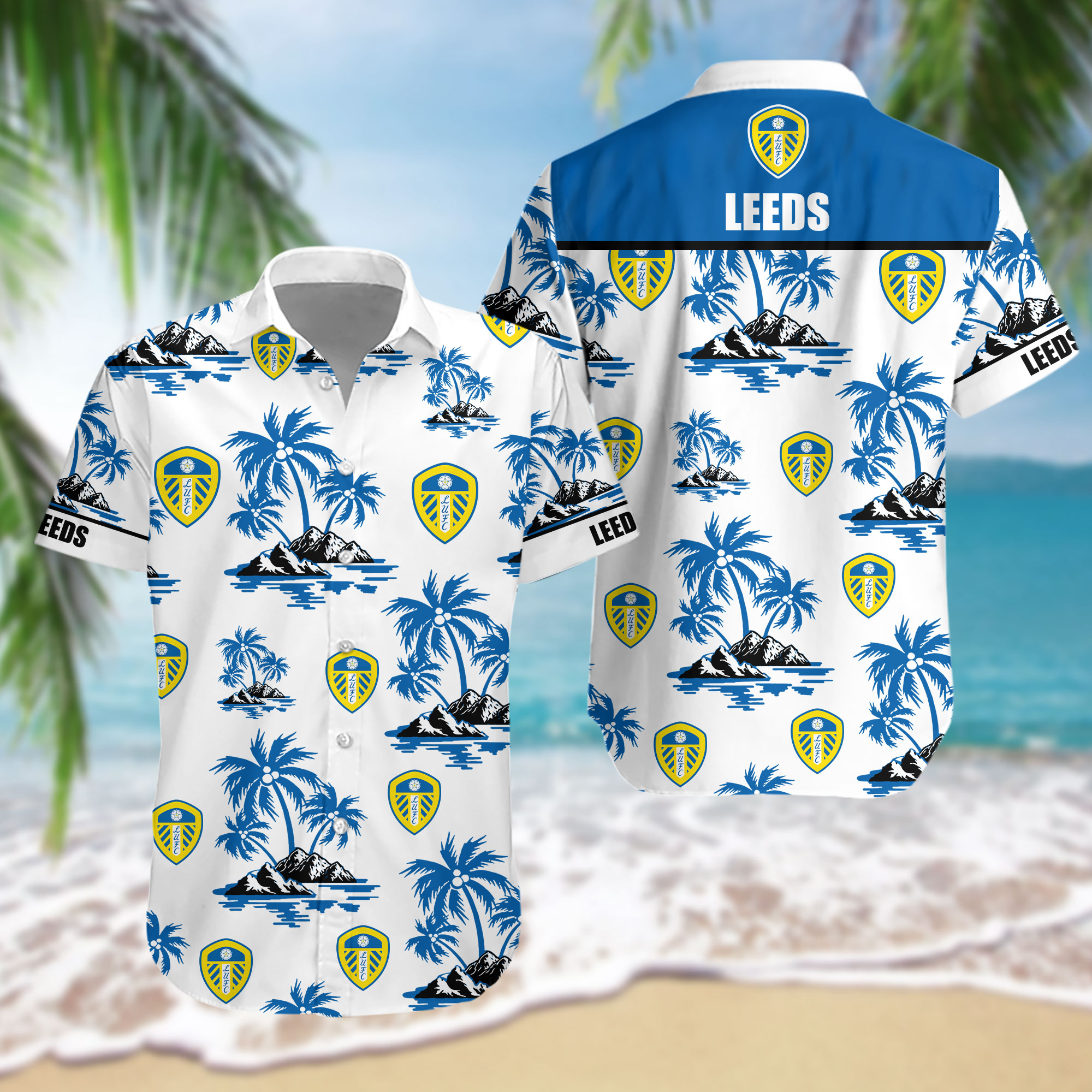 HOT EPL Leeds United FC Tropical Shirt1