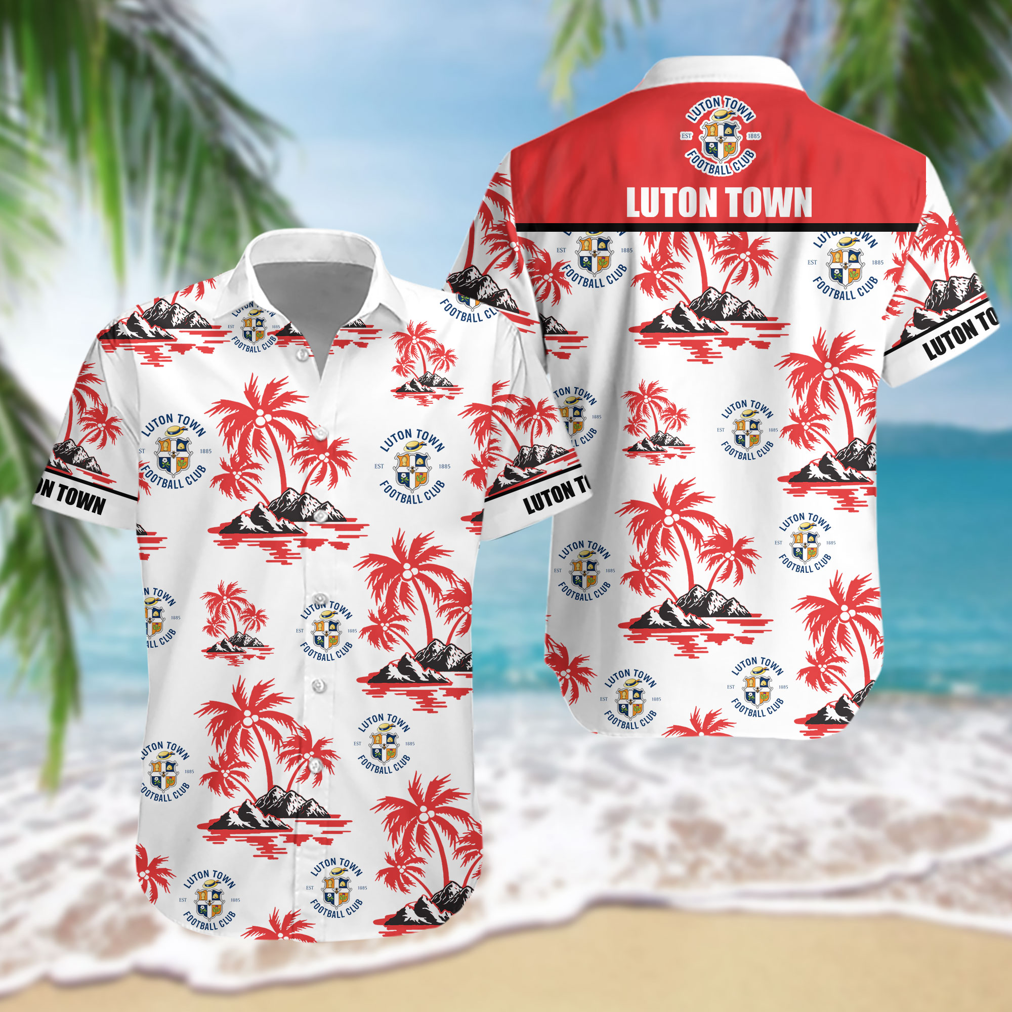 HOT EPL Luton Town FC Tropical Shirt1