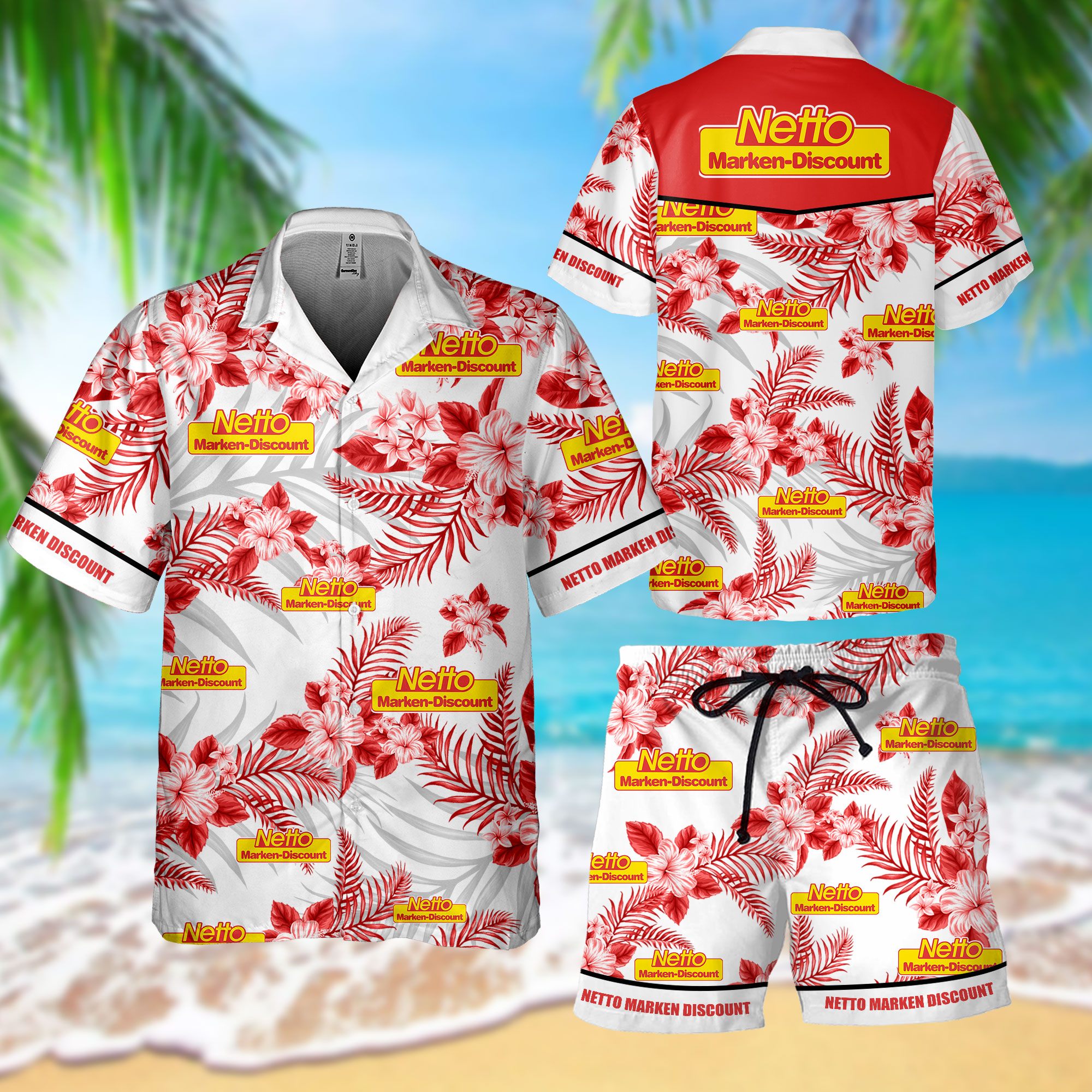 HOT Netto Marken-Discount Hawaii Shirt, Shorts2