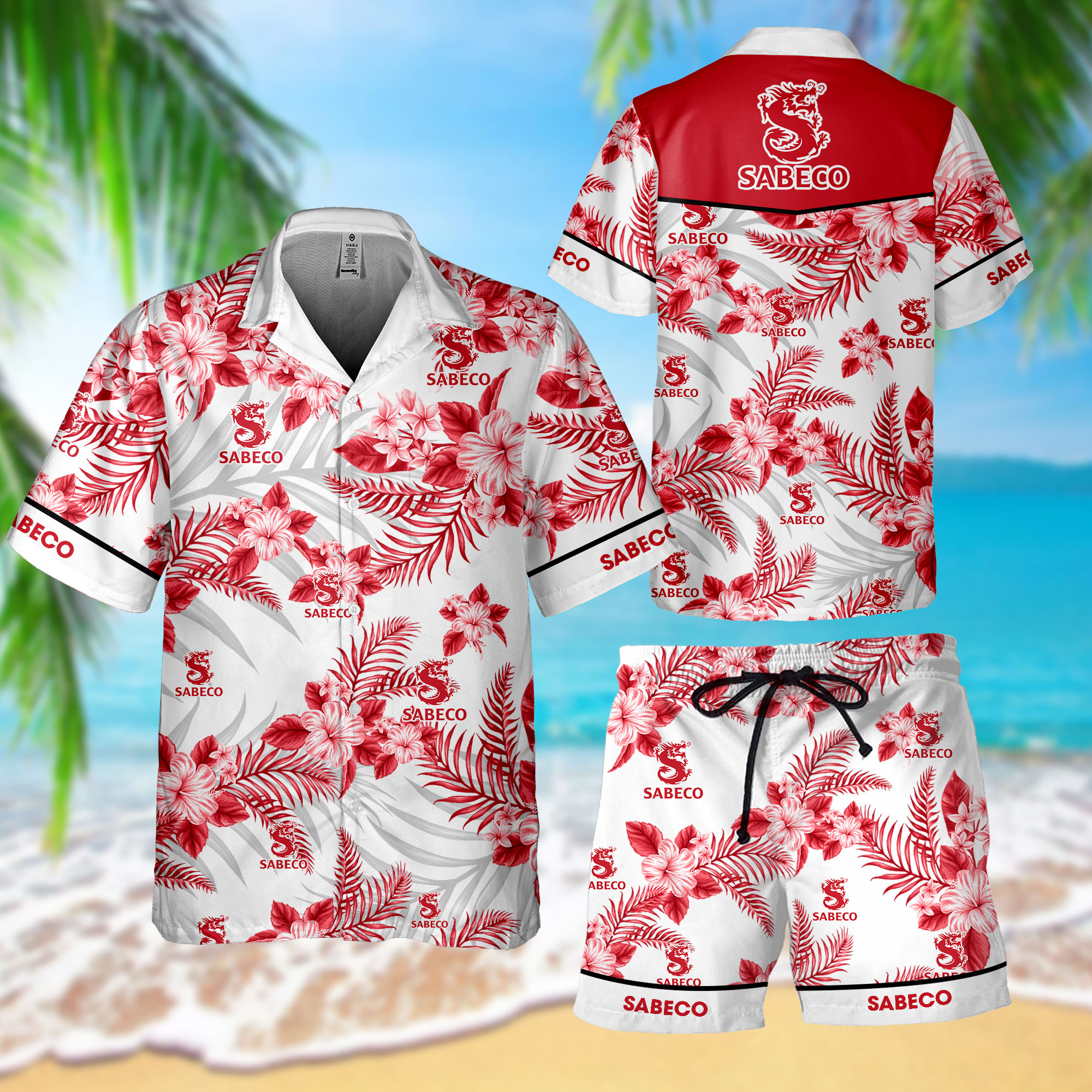 NEW Sabeco Hawaii Shirt, Shorts2