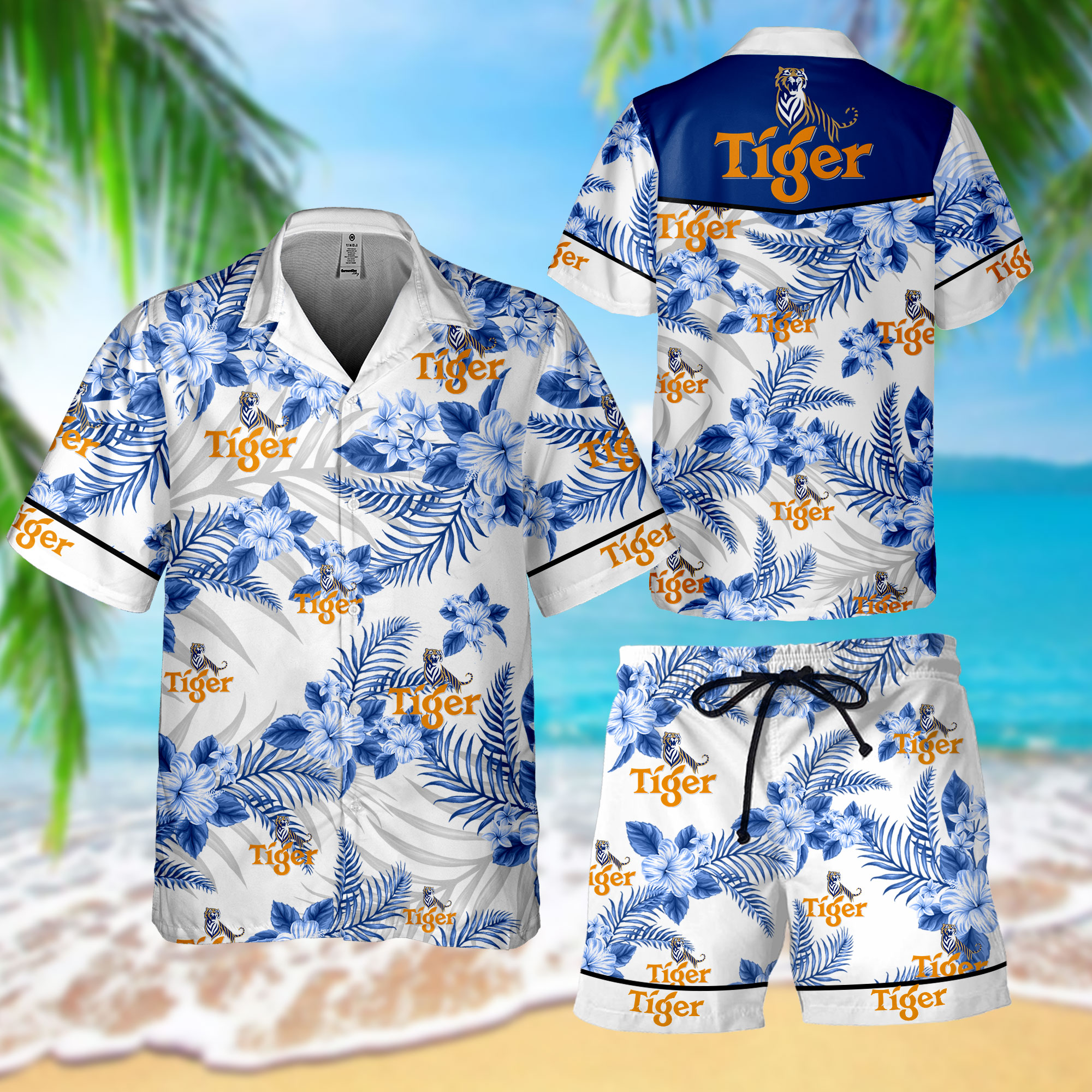 NEW Tiger Hawaii Shirt, Shorts1