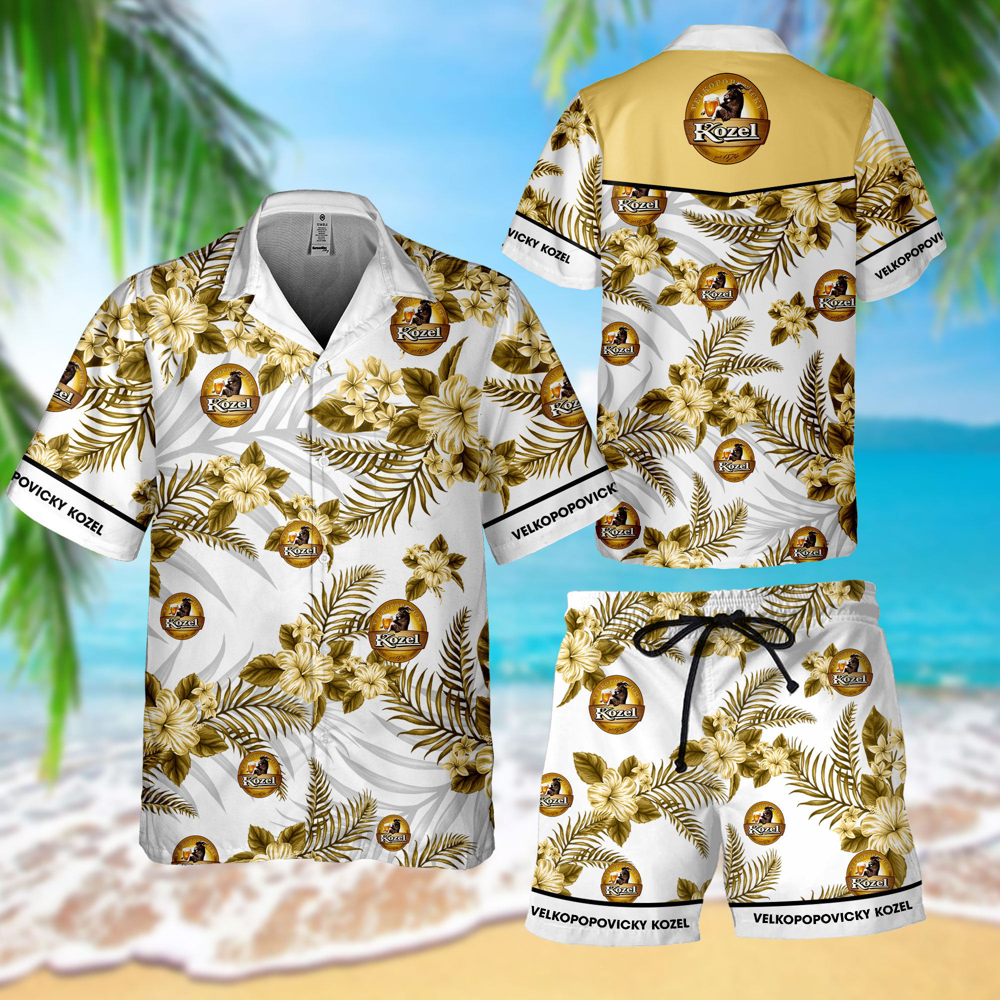 NEW Velkopopovicky Kozel Hawaii Shirt, Shorts1