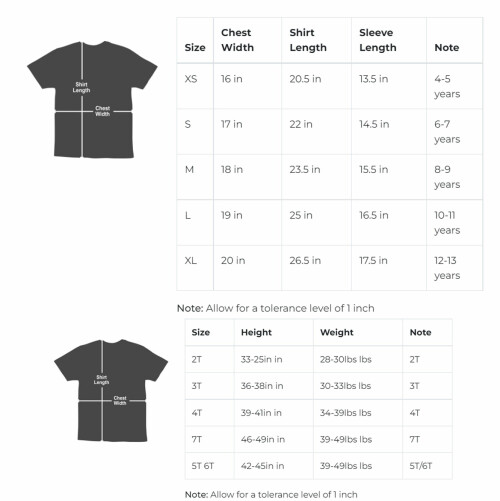 Toddler Size Chart