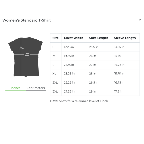 WoMen Size Chart