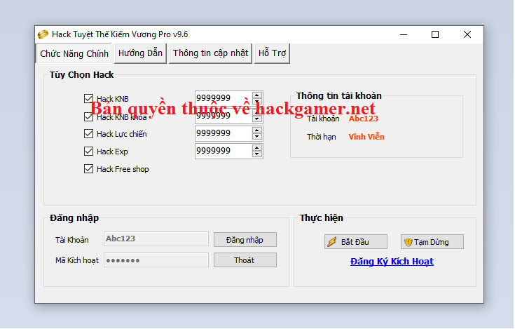 Hack Tuyệt Thế Kiếm Vương, mod Vật Phẩm Trang Bị Đồ Vip Tuyetthekiemvuong1