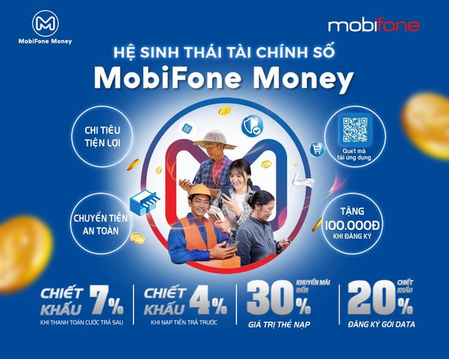 Nhận chiết khấu 10% khi nạp tiền cho TB trả trước qua MobiFone Money 126954477690946