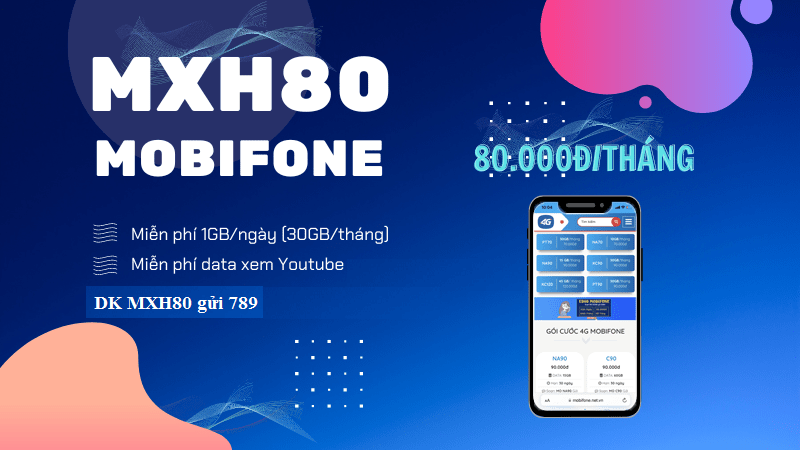 MXH80 – Gói cước dành riêng cho các tín đồ Youtube MXH80-mobifone