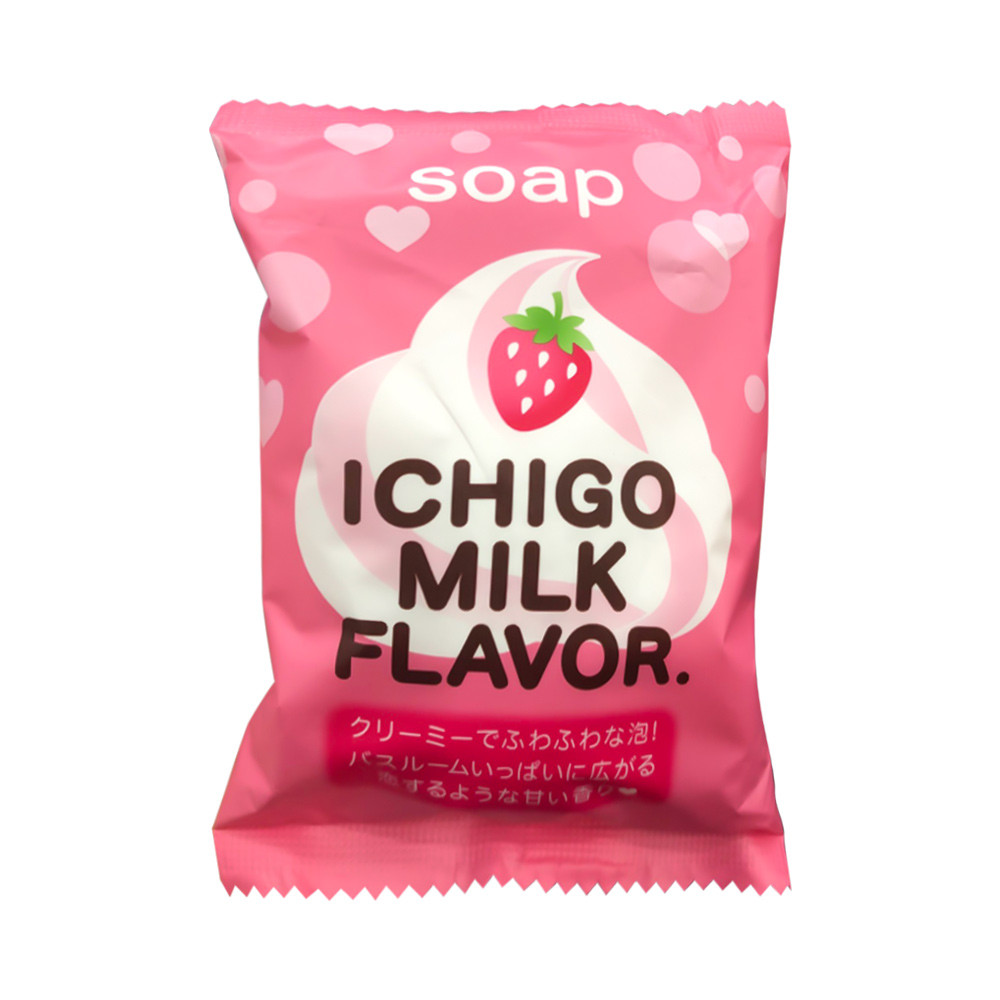 Xà Phòng Tắm Pelican Ichigo Milk Flavor Body Soap Chiết Xuất Từ Sữa Và Dâu Tây  80g