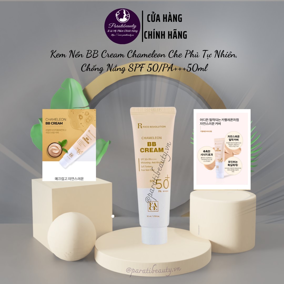 Kem Nền BB Cream Chameleon Che Phủ Tự Nhiên, Chống Nắng SPF 50/PA+++50ml