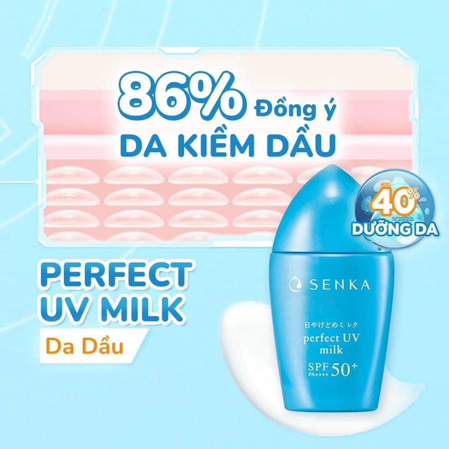 Sữa Chống Nắng Senka Perfect UV SPF50/PA+++Dưỡng Ẩm 40ml