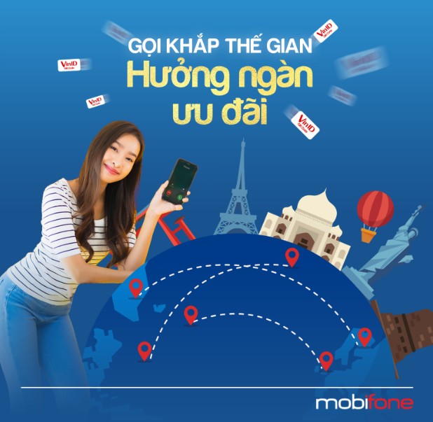 MobiFone tặng ưu đãi khủng cho thuê bao sử dụng dịch vụ thoại quốc tế Gi-QT