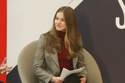 Princess Leonor de Borbn during the meeting with young volunteers and participants in Red Cross prog