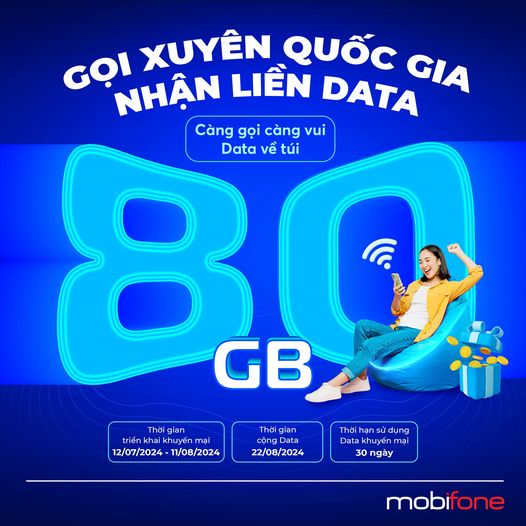 MobiFone tặng miễn phí lên tới 80GB data cho các thuê bao thoại đi quốc tế