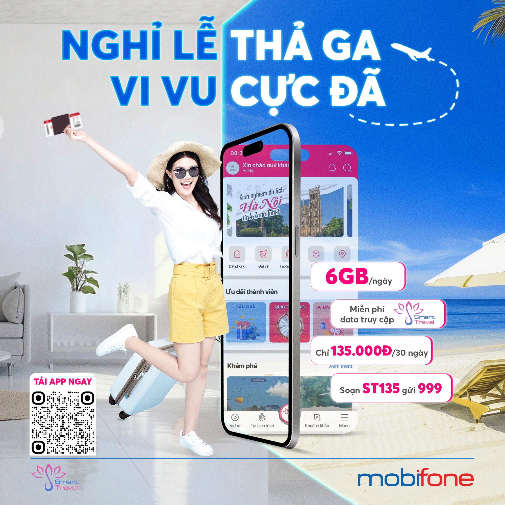 Diện thoại di động: Cùng SmartTravel: Nghỉ lễ thả ga – Vi vu cực đã ST135