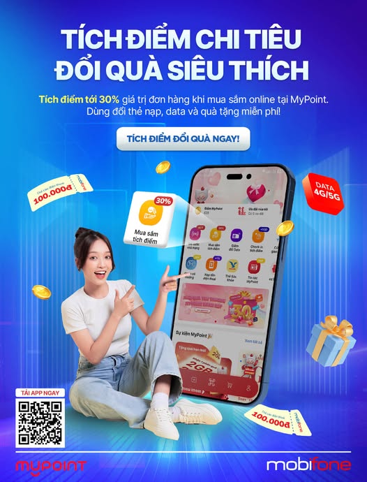 VÀO APP MYPOINT: TÍCH ĐIỂM CHI TIÊU - ĐỔI QUÀ SIÊU THÍCH