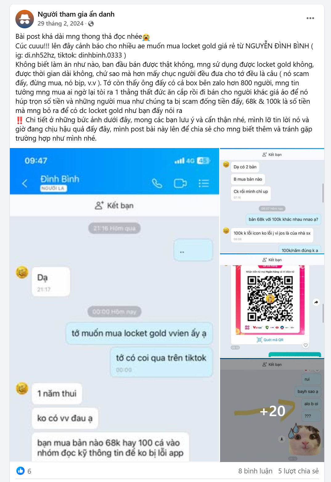 Bằng chứng Facebook 1