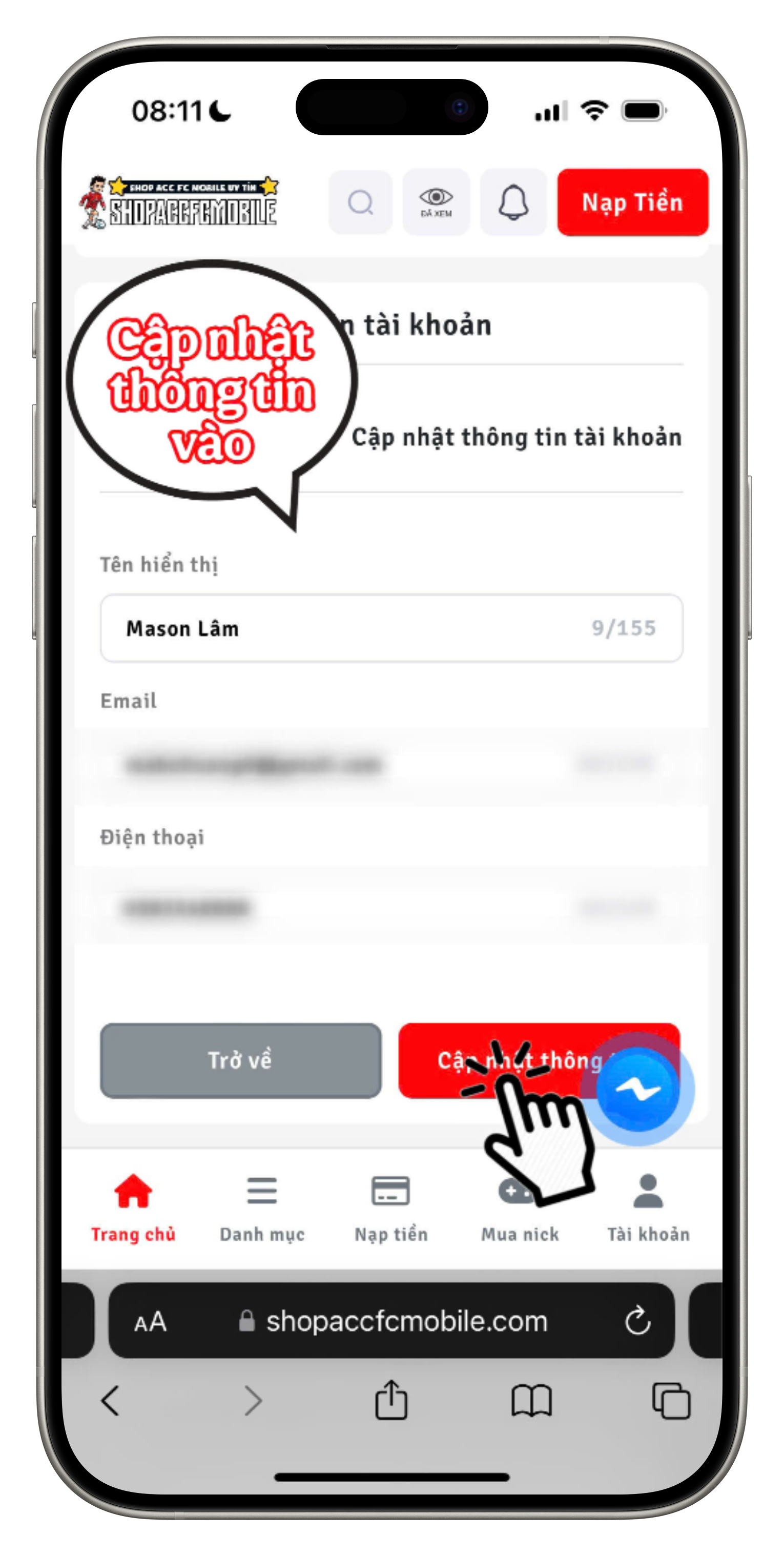 Shop acc game fc mobile uy tín giá rẻ, bảo hành trọn đời, nhiều minigame event hấp dẫn, rút Fc Point tự động, hỗ trợ 24/7.
