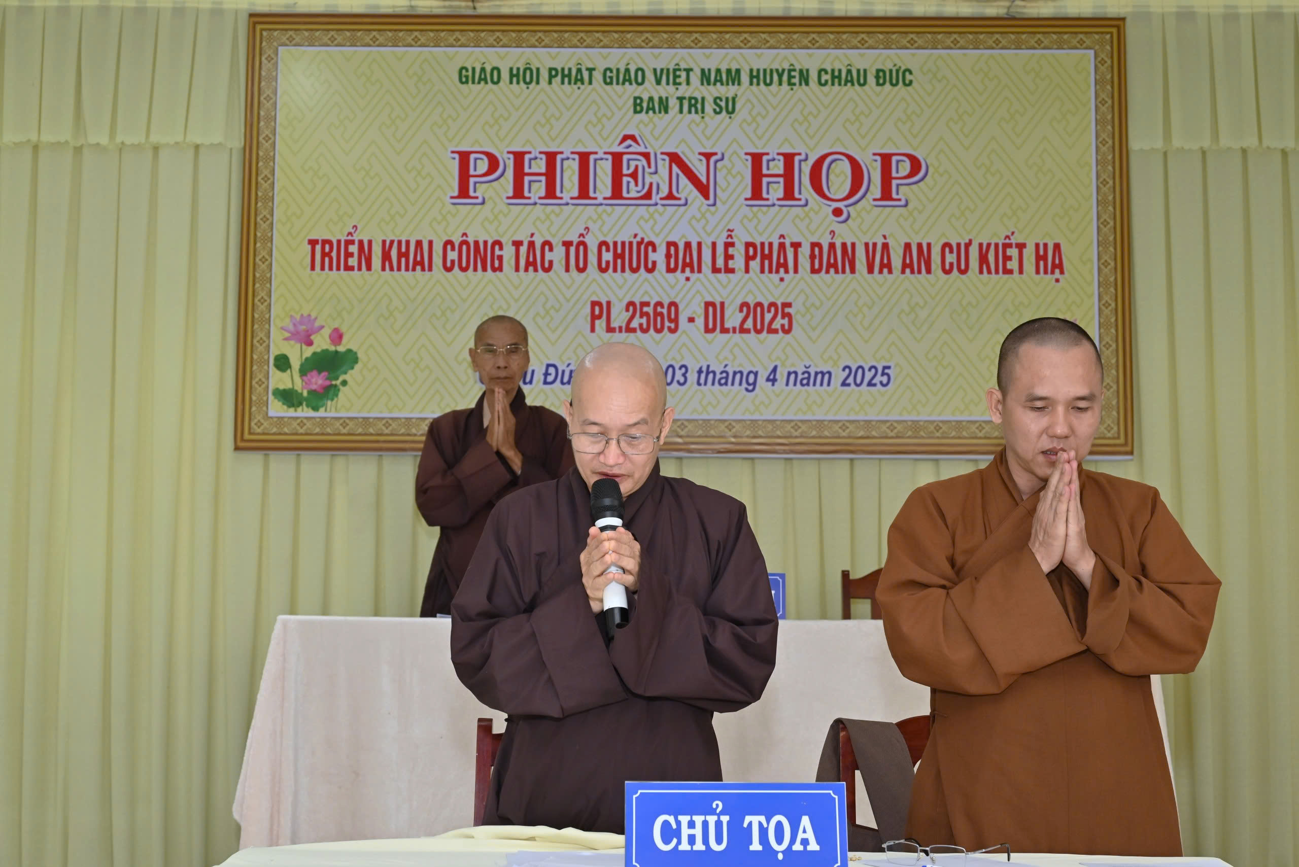 Châu Đức: Ban Trị sự GHPGVN huyện Phiên họp triển khai công tác Đại lễ Phật Đản và An cư Kiết hạ PL. 2569– DL. 2025