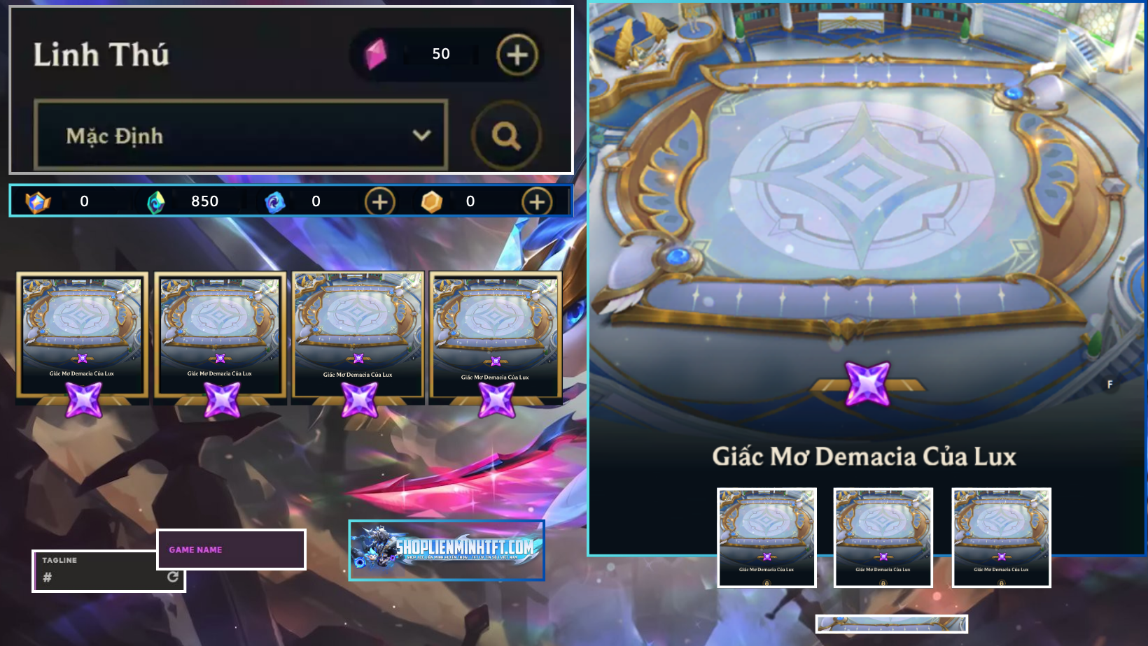 GIẤT MƠ DEMACIA CỦA LUX CLONE
